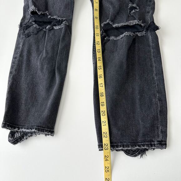 Abercrombie The Ankle Straight Ultra High Rise Distressed Jeans - Picture 10 of 10